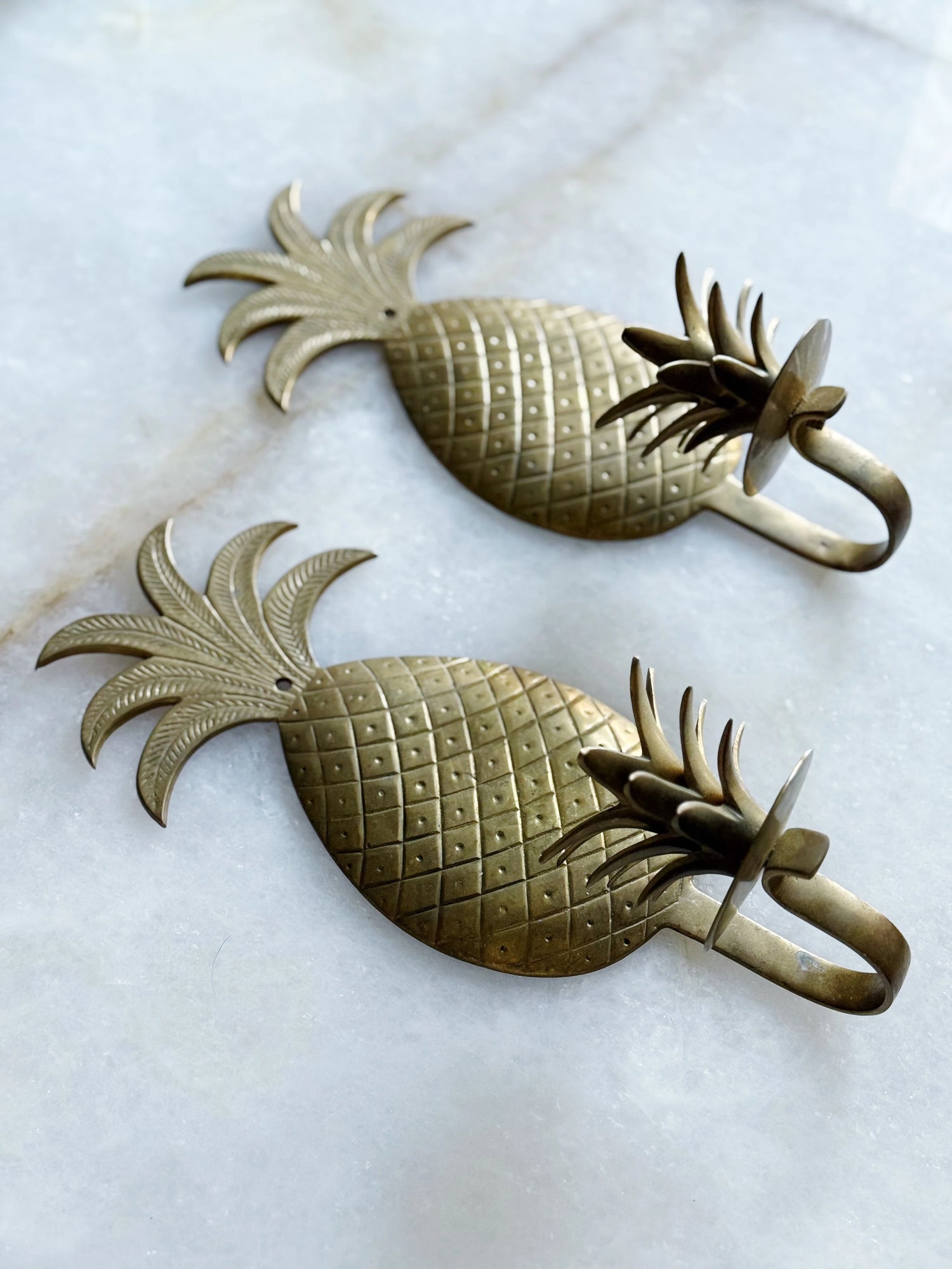 vintage brass pineapple sconces
