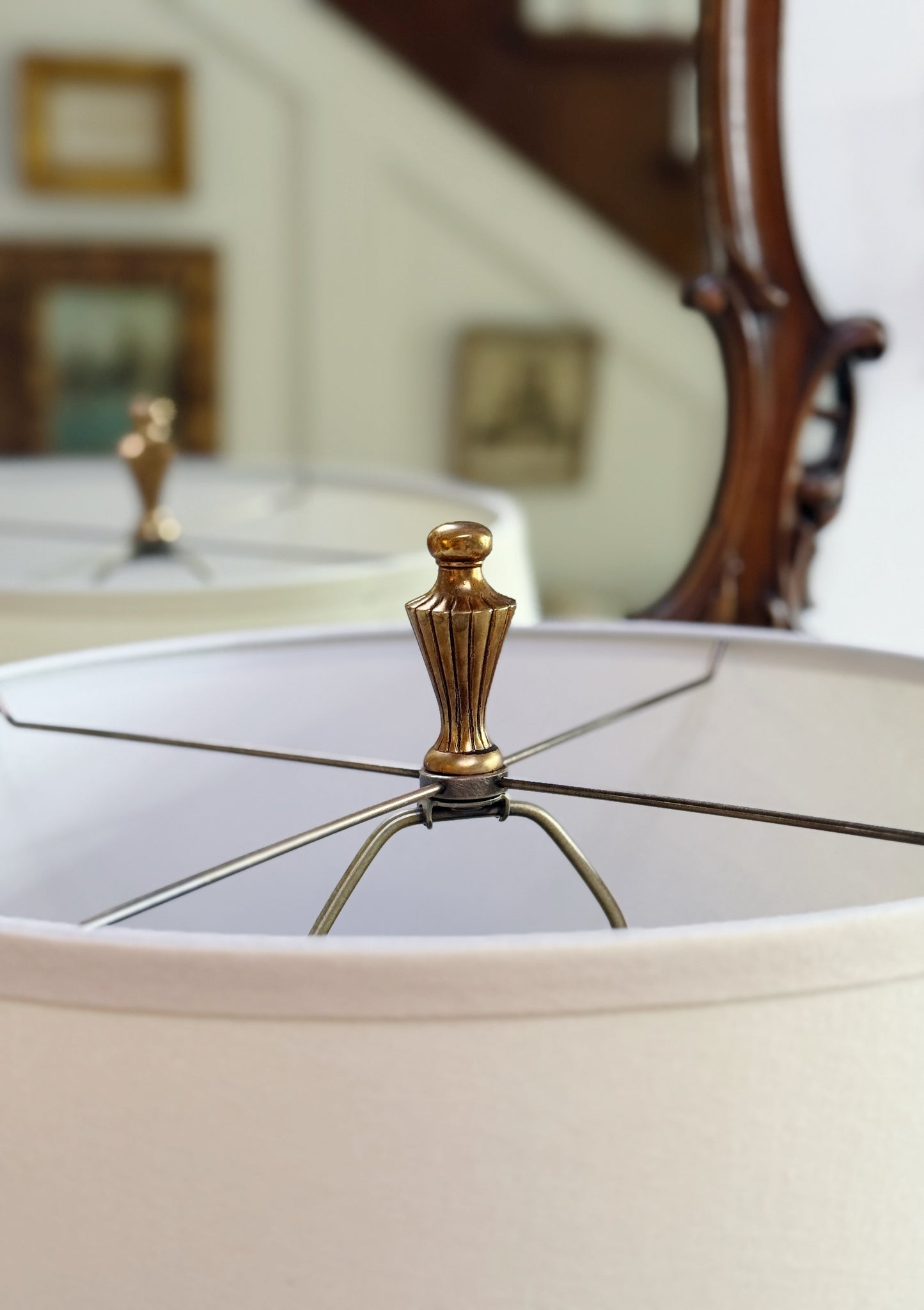 Hand Painted Blue & White Chinoiserie Lamp