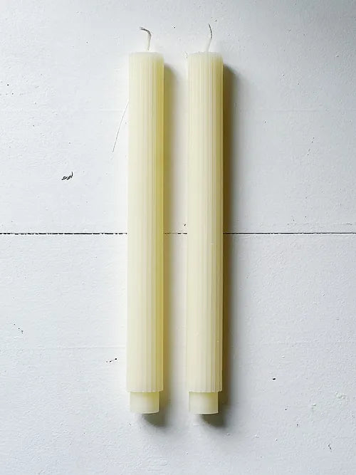 Sunday Edition roman taper candles in cream