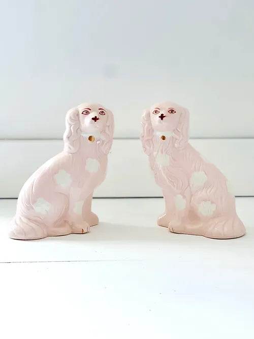 pink Staffordshire dogs