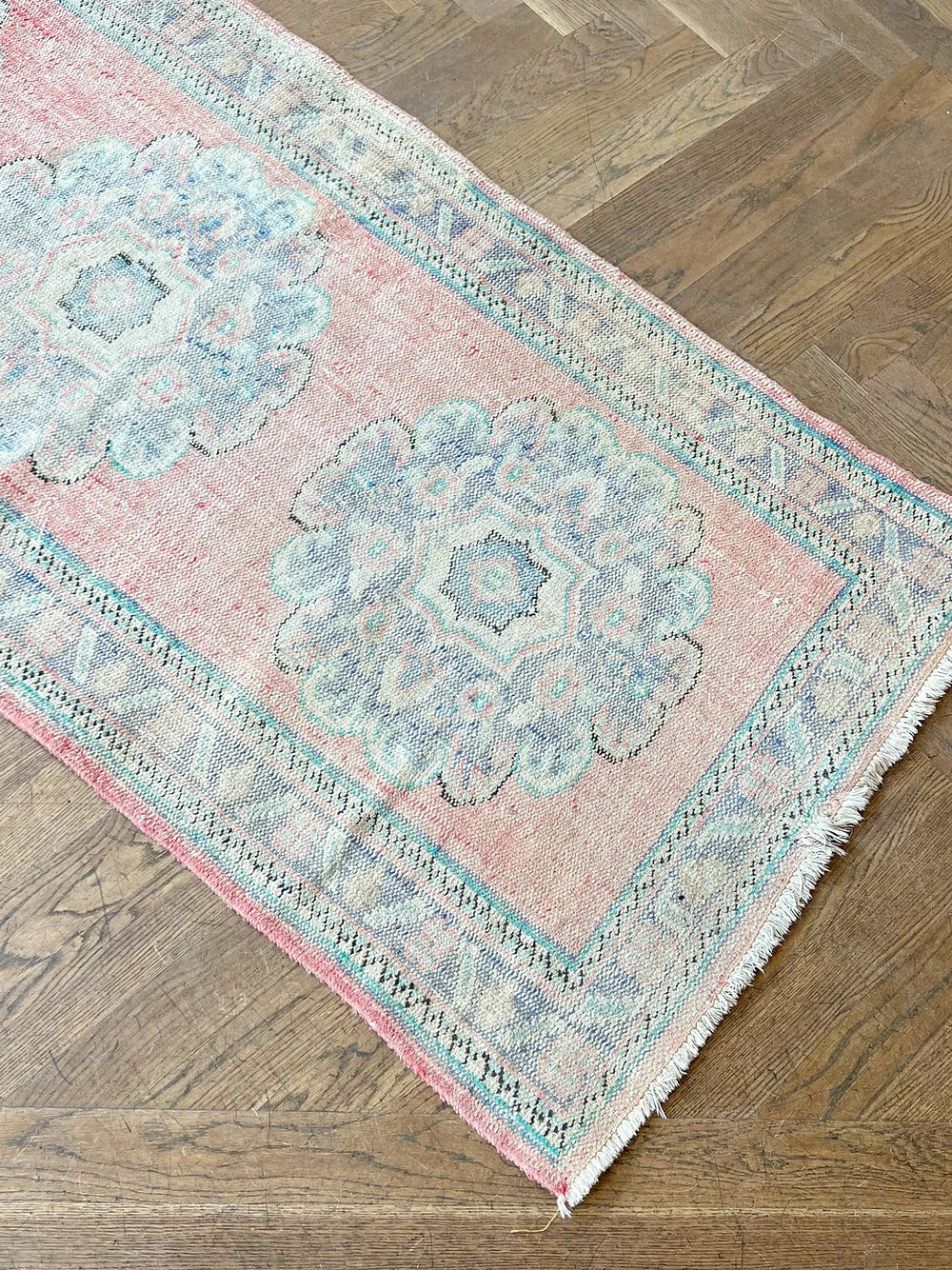vintage turkish orange runner rug