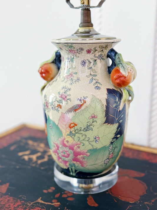 Tobacco Leaf Hand Painted Lamp