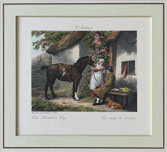 Vintage English Equestrian Prints in Gilt Frames — Pair