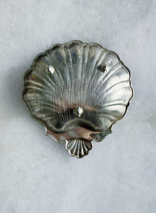 Vintage Silver Small Shell Dish