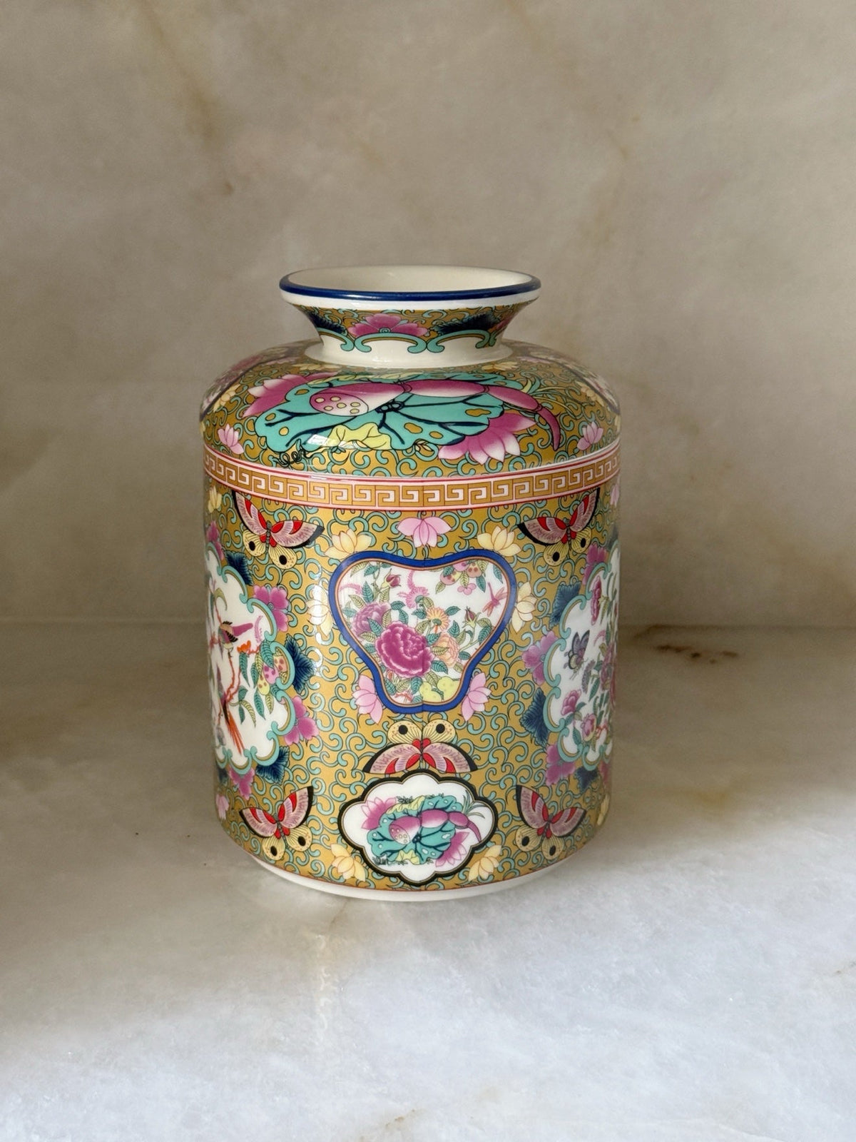 Tissue box holder with the lid removed, showing the open top