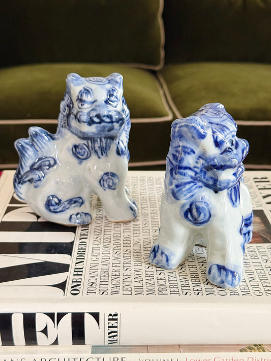 Celadon Green Foo Dogs | Pair