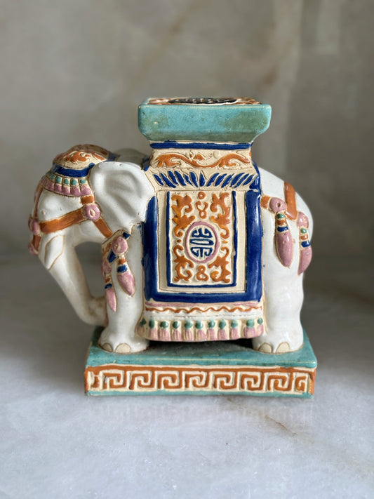 Vintage Ivory Elephant Plant Stand