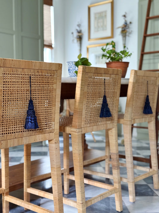 Navy & Sage Decorative Tassel