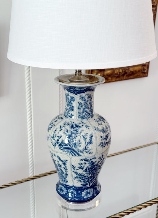 Blue & White Porcelain Vase Table Lamp
