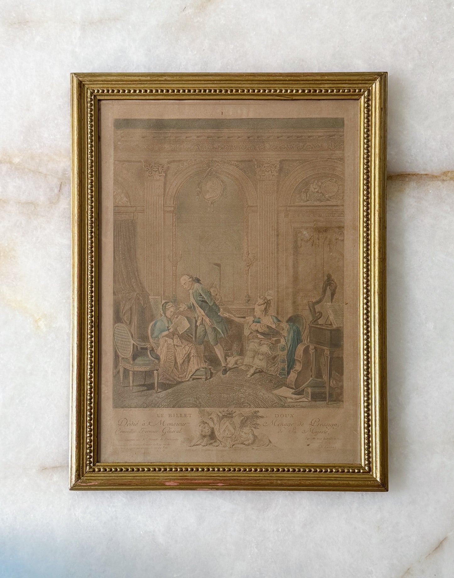 Le Billet Doux - Antique Framed Art