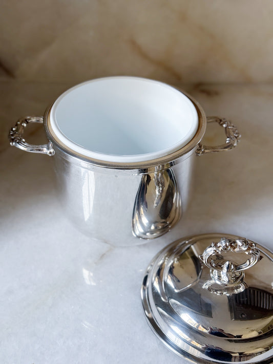 Vintage Silver Insulated Ice Bucket