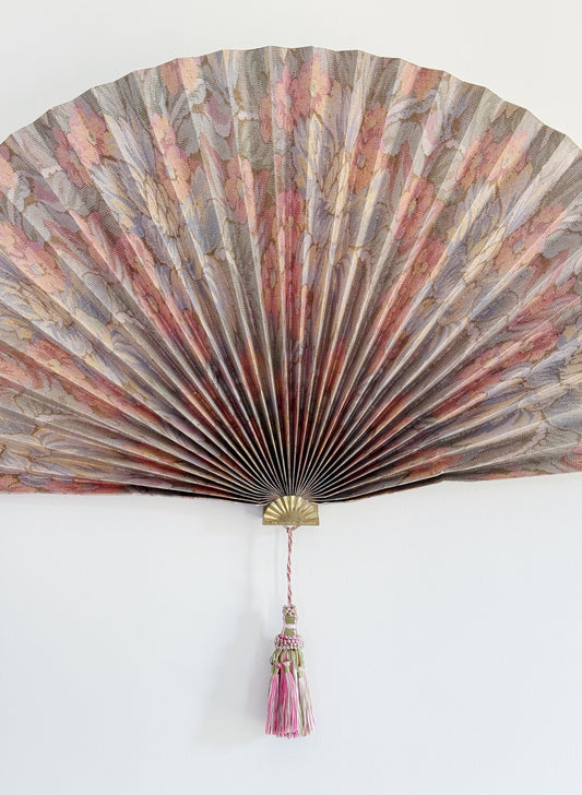 vintage accordion fan with handmade tassel