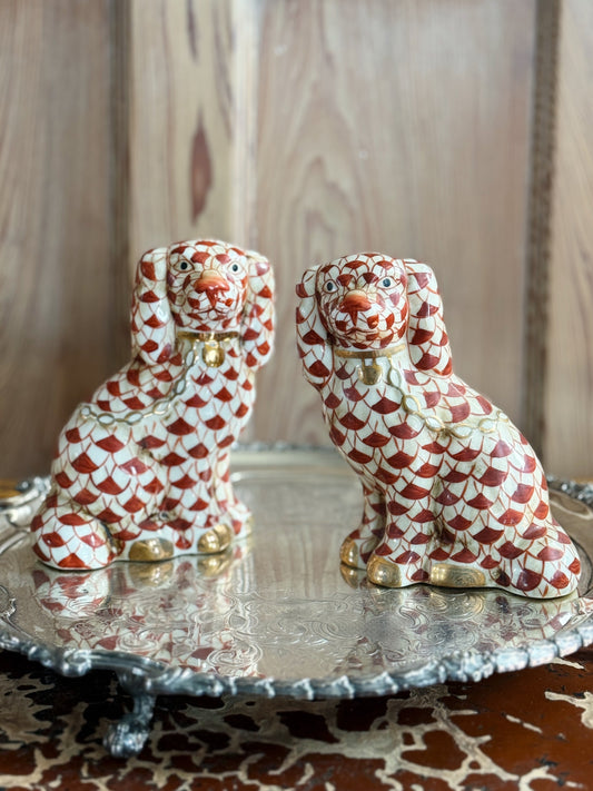 Red & White Staffordshire Dogs