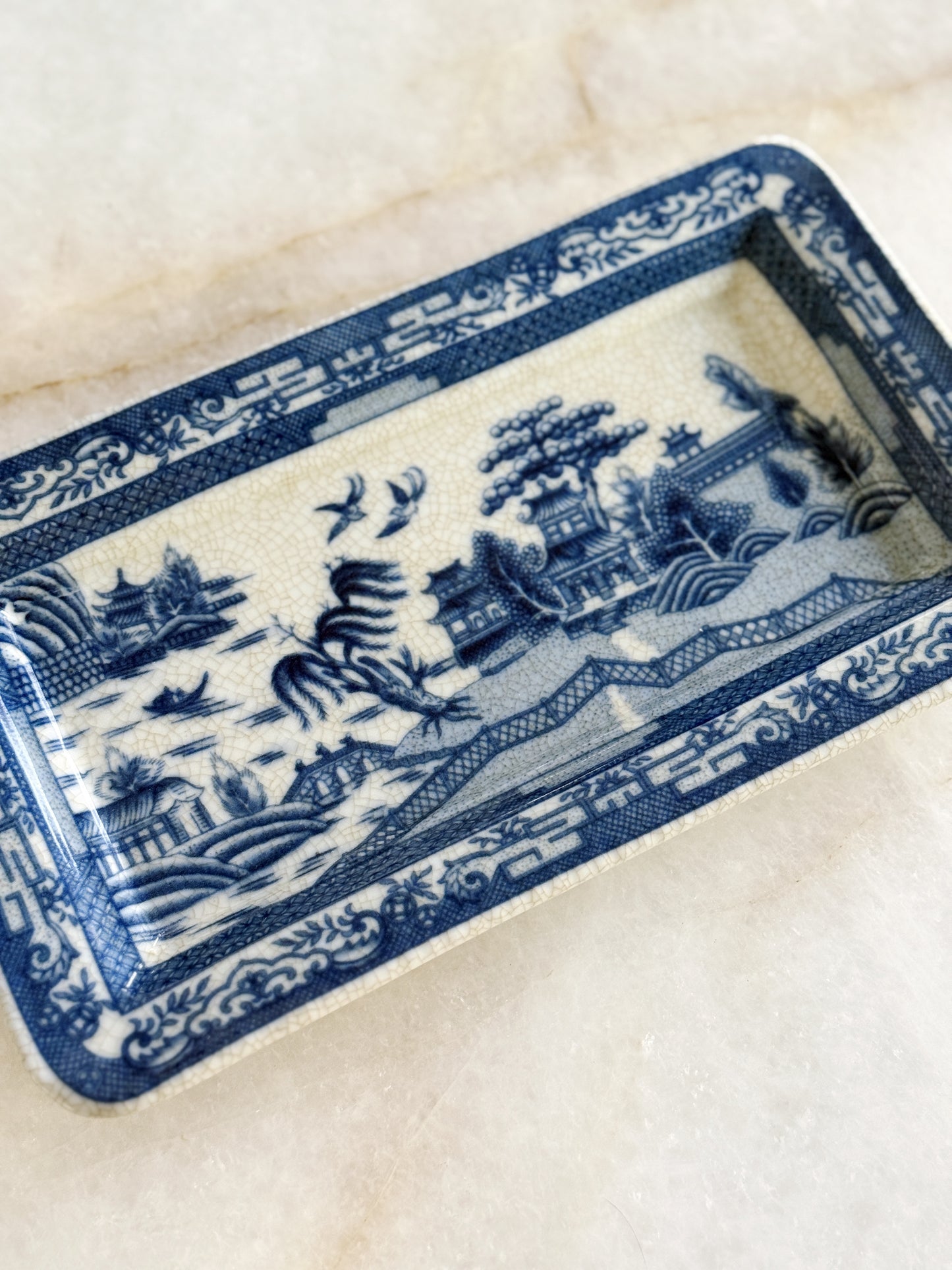 Blue & White Porcelain Tray