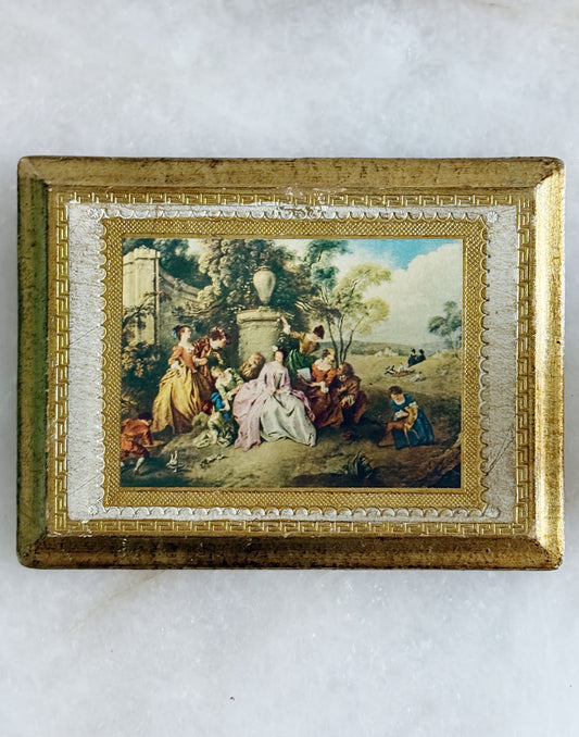 Pair of Vintage Italian Florentine Gilt Wall Plaques