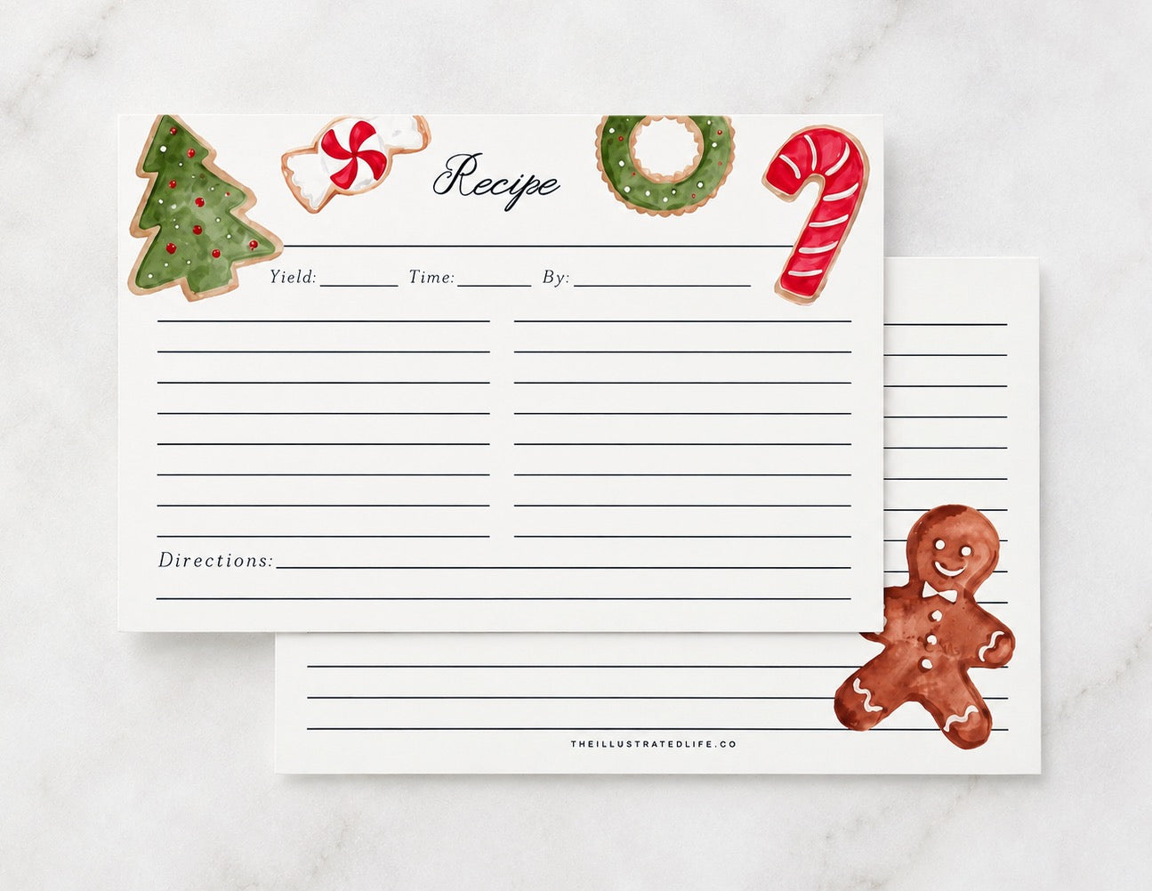 Christmas Cookie Recipe Cards