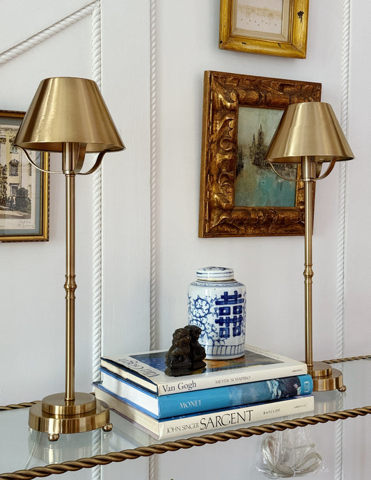 Traditional Brass Buffet Lamp