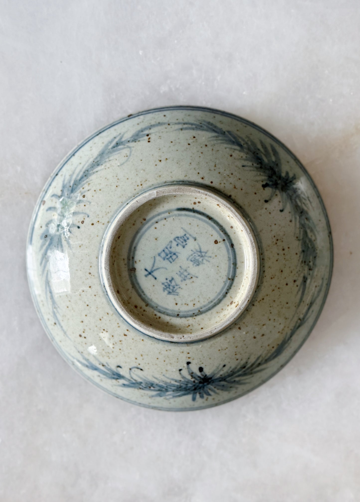 Hand-Painted Blue & White Crane Porcelain Dish | Chinoiserie Decorative Accent
