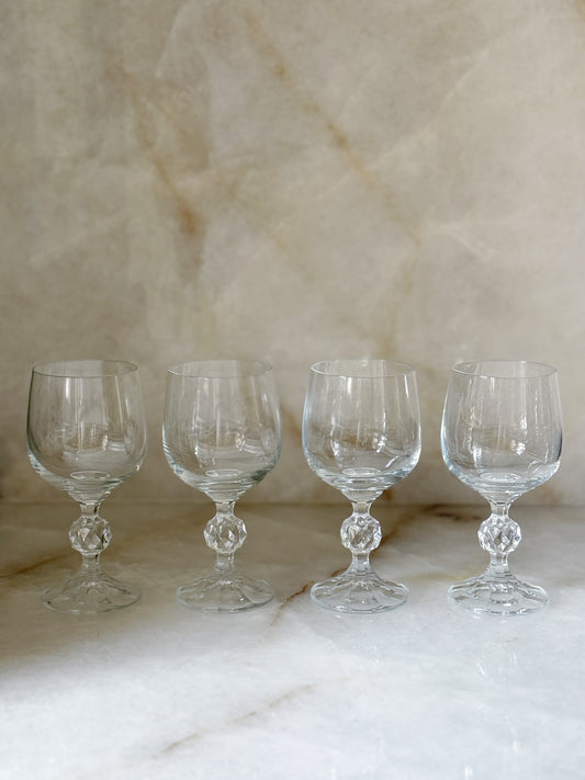 Vintage Crystal Wine Glasses