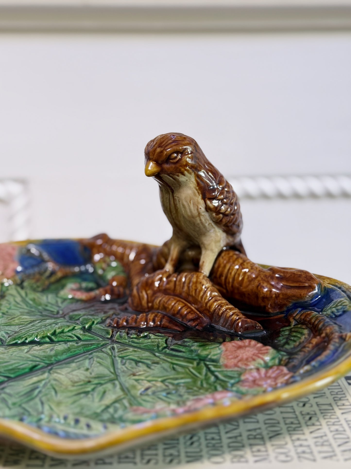 Porcelain Hand Painted Bird Dish