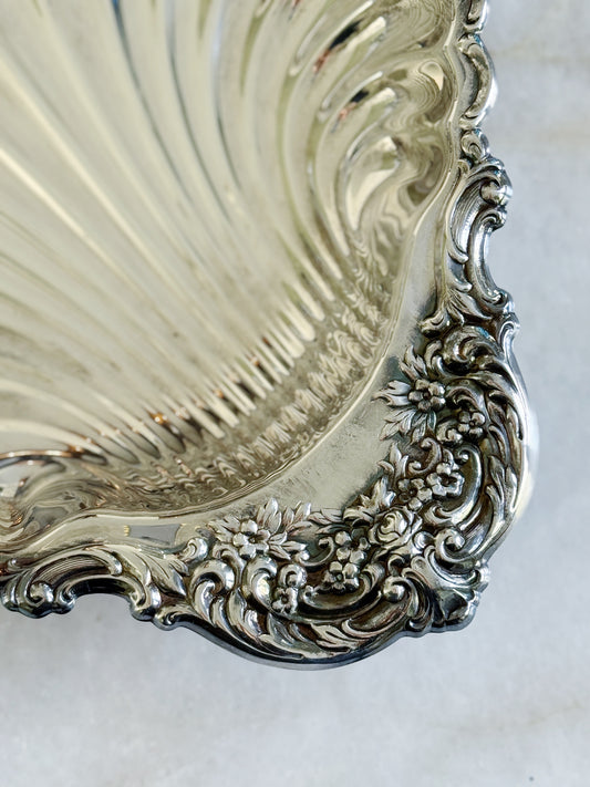 Large Vintage Shell Decorative Tray