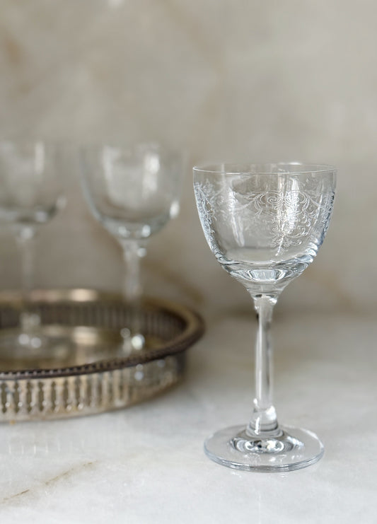 ‘Vintage Lace’ Nick & Nora Glasses