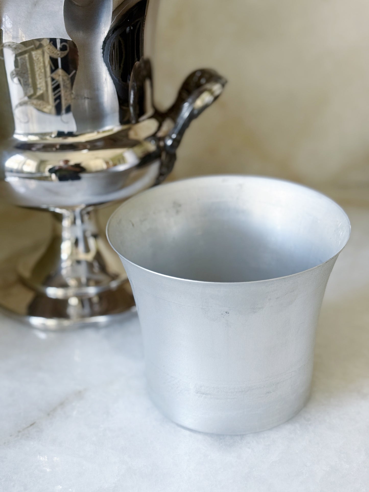 Vintage Engraved Silver Champagne Bucket