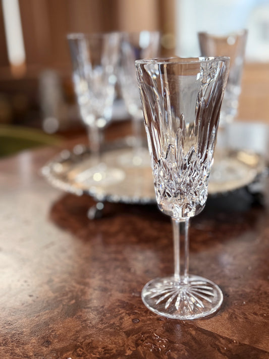 Vintage Waterford Champagne Flutes- Lismore Pattern