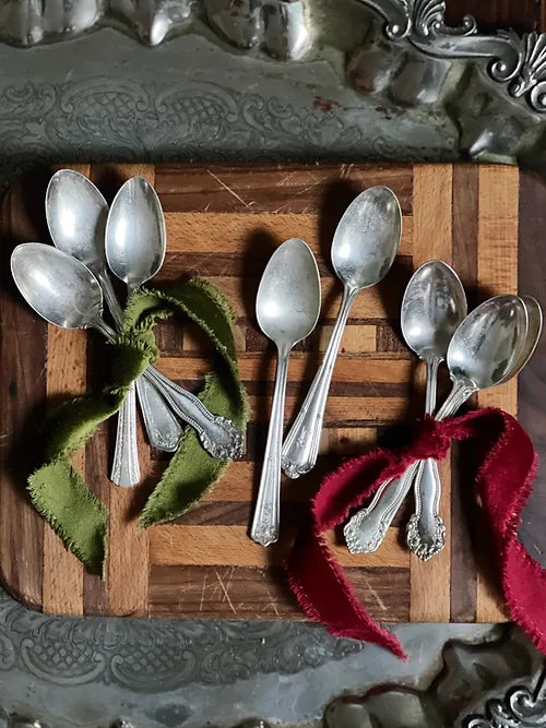 Set of Antique Mix Matched Silver Spoons