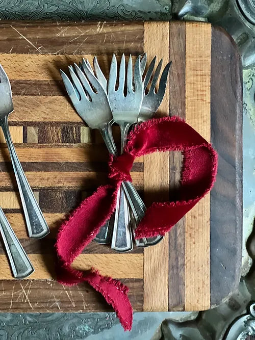 Set of Antique Silver Dessert Forks