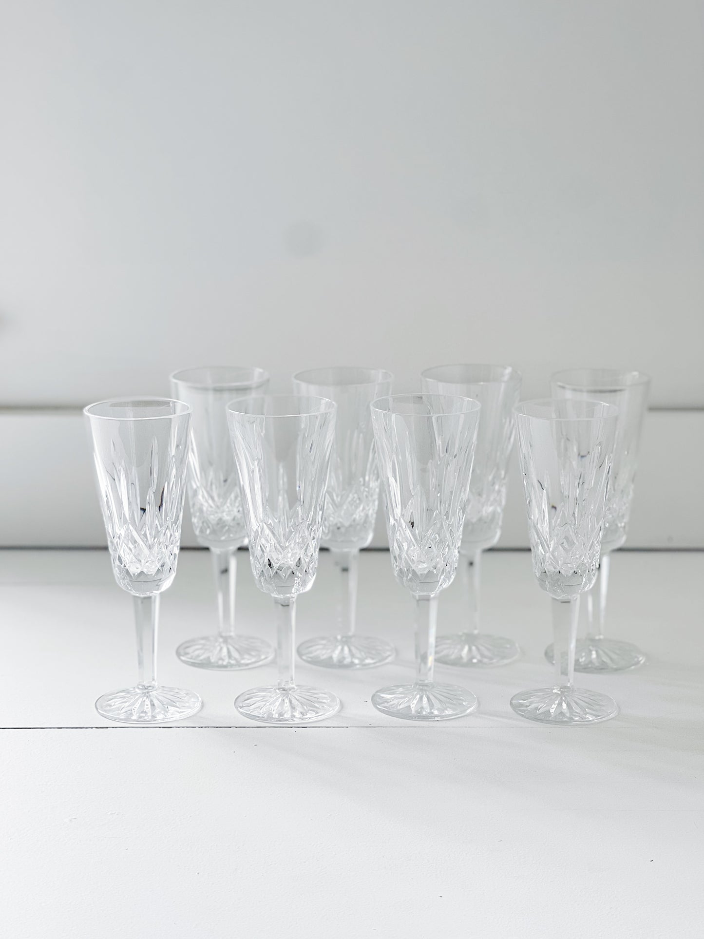 vintage waterford crystal limber champagne flutes