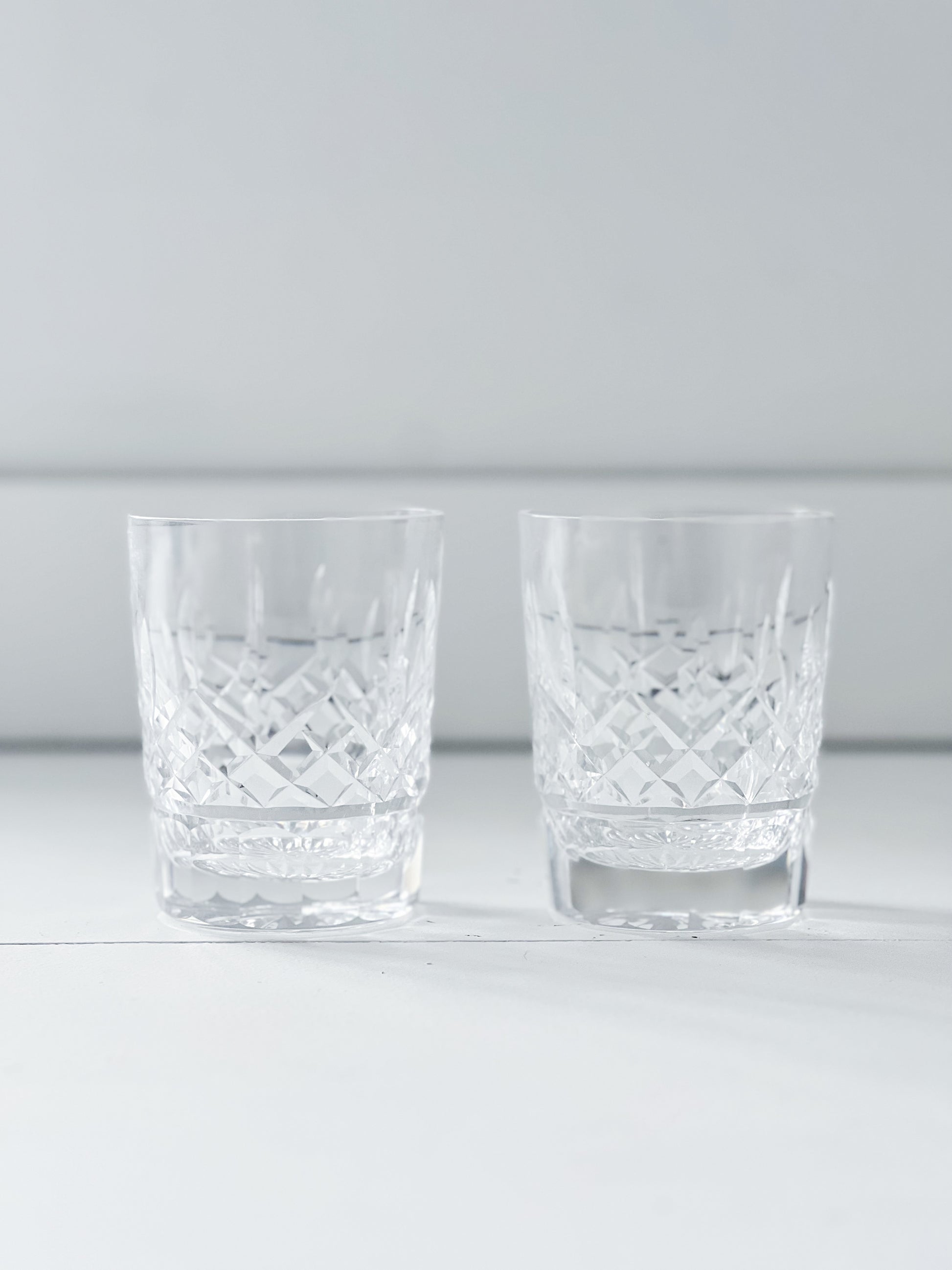 vintage waterford crystal double old fashioned glasses