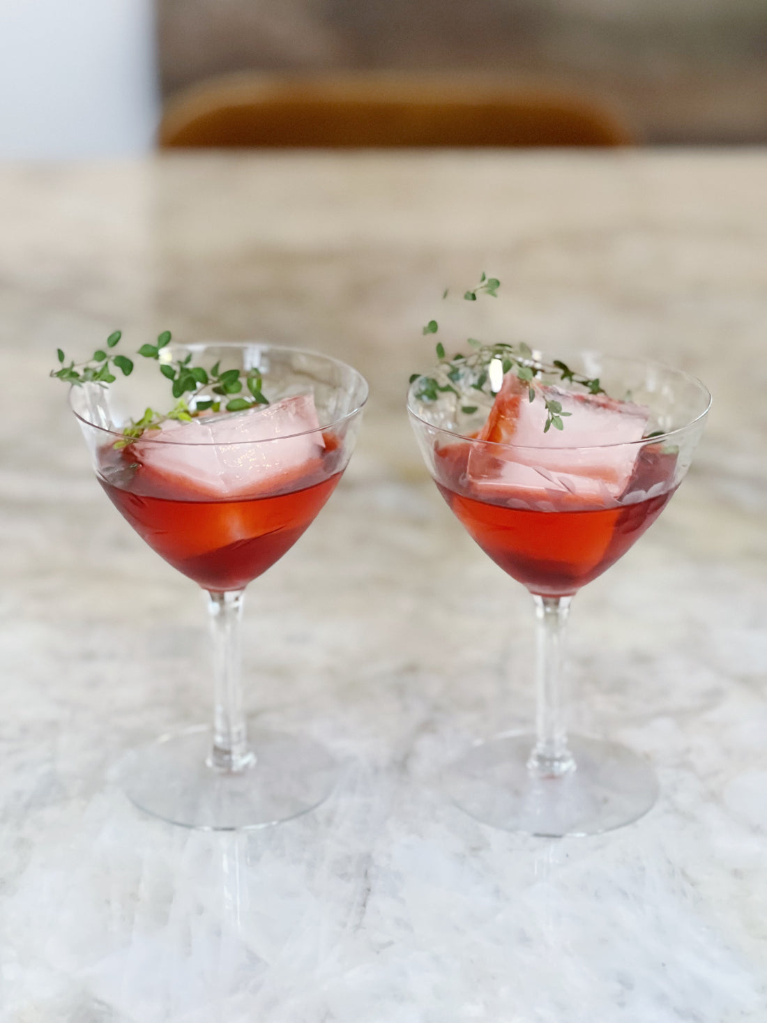 vintage lace Nick & Nora cocktail glasses