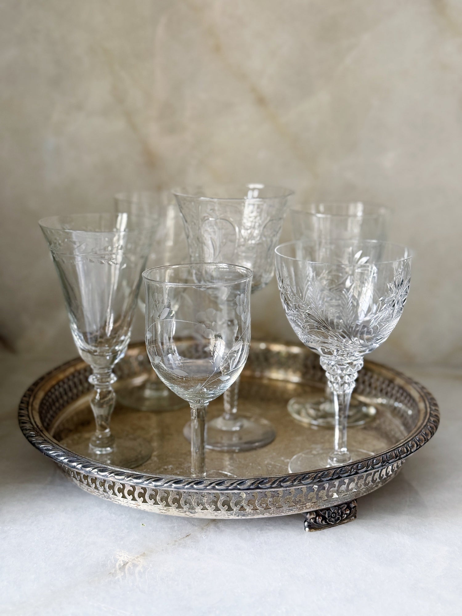 entertaining essentials from House of Modern Vintage mixed wine goblets 