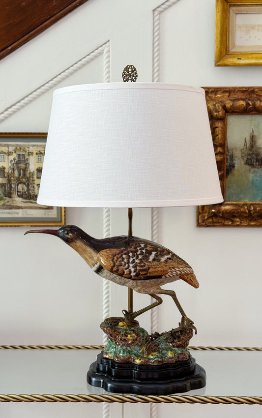 Hand-Painted Shorebird Table Lamp