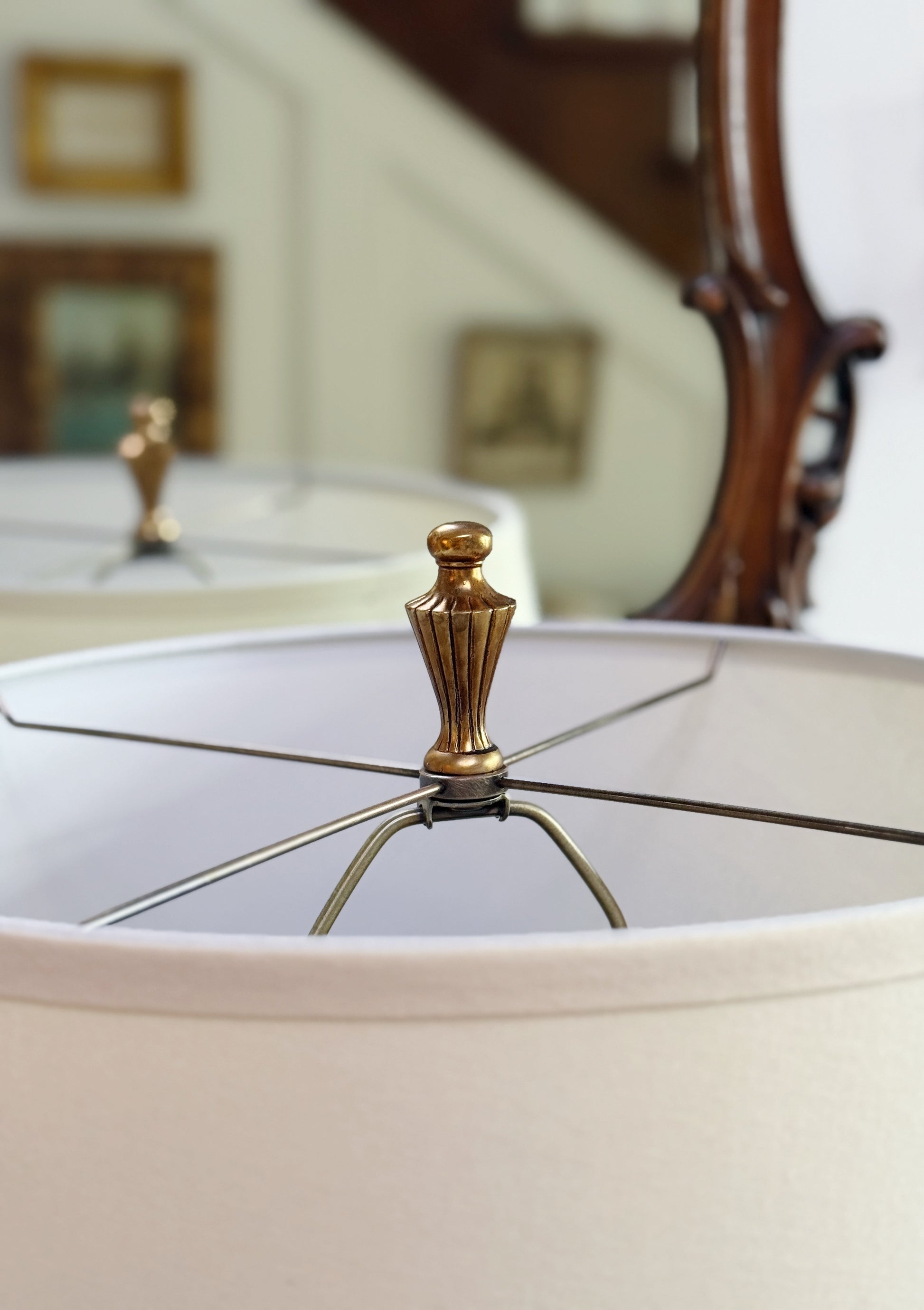 Hand Painted Blue & White Chinoiserie Lamp