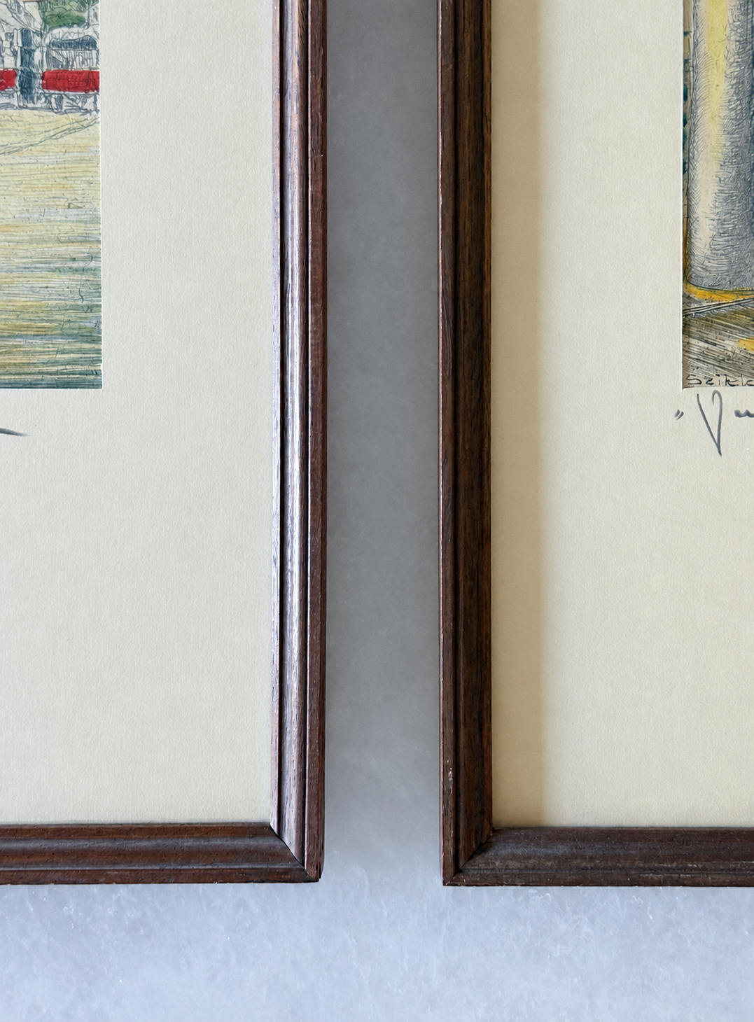Vintage Italian Coastal Etchings — Venice & Capri, Pair