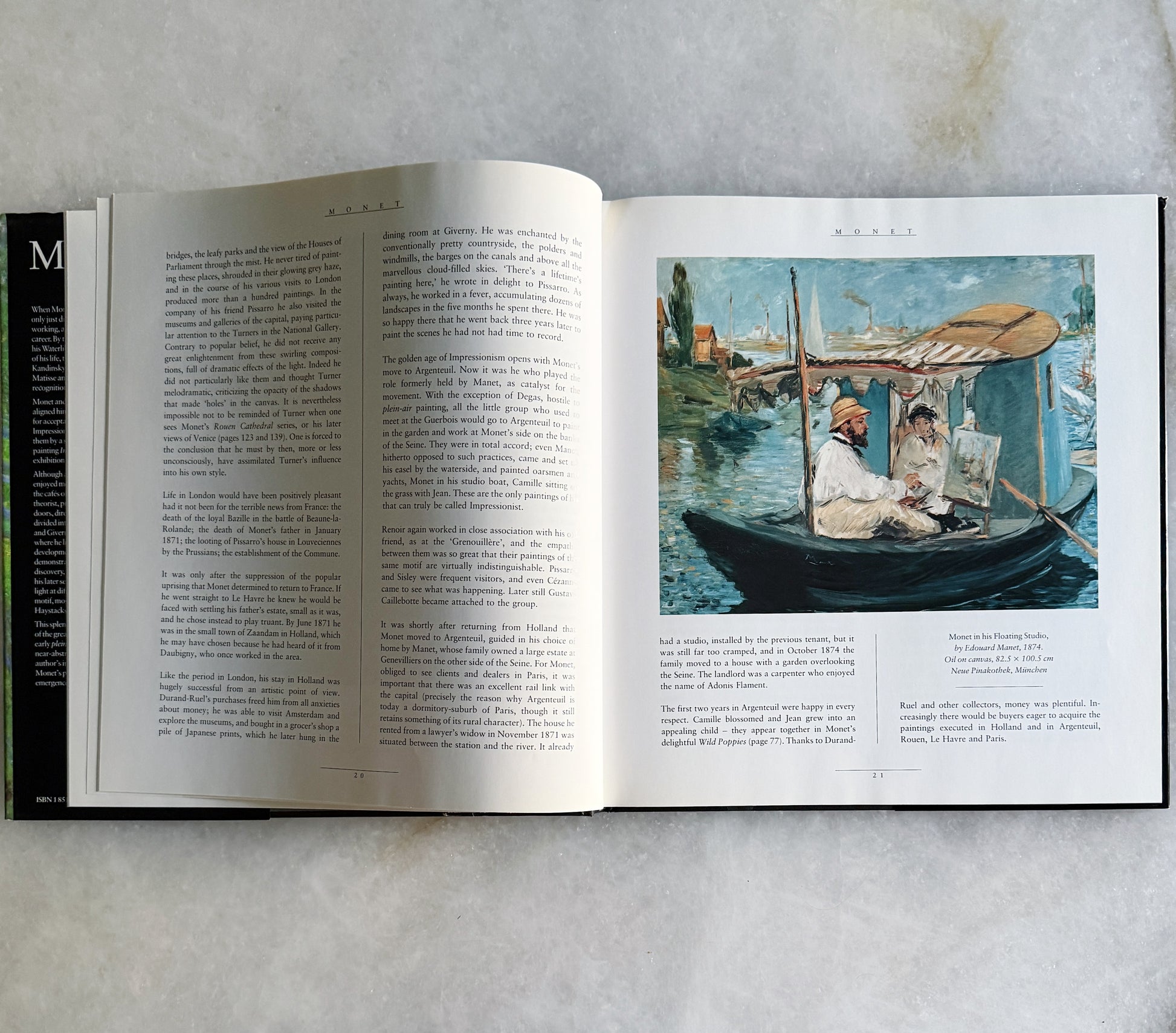 Vintage Monet Hardcover Art Book | Coffee Table Book | Jean-Paul Crespelle