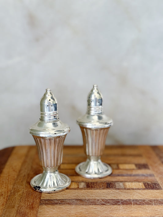 Vintage sterling silver salt and pepper shakers 