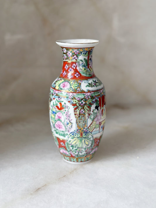 Vintage famille rose vase 