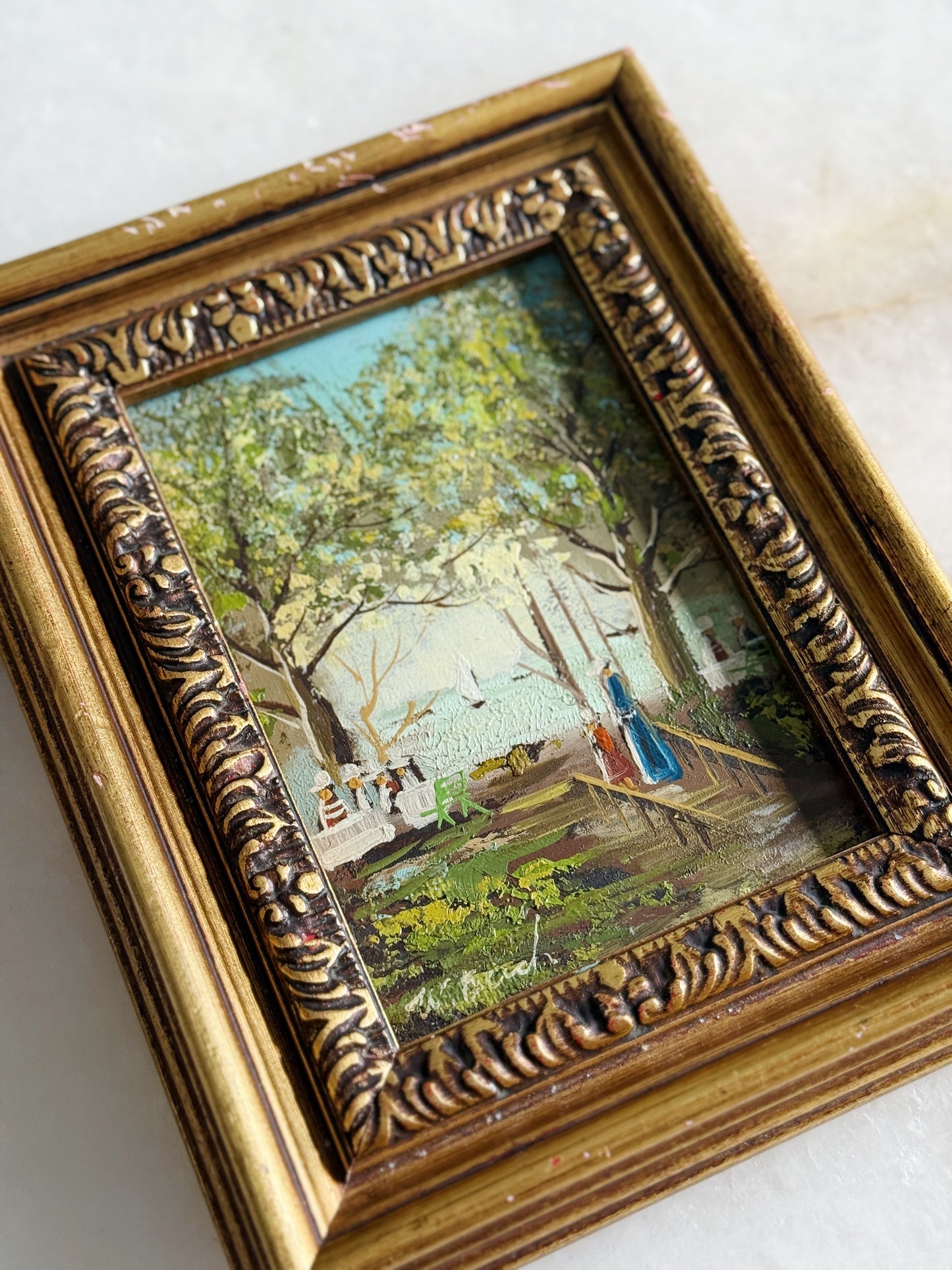 Vintage Framed Dutch Oil Painting