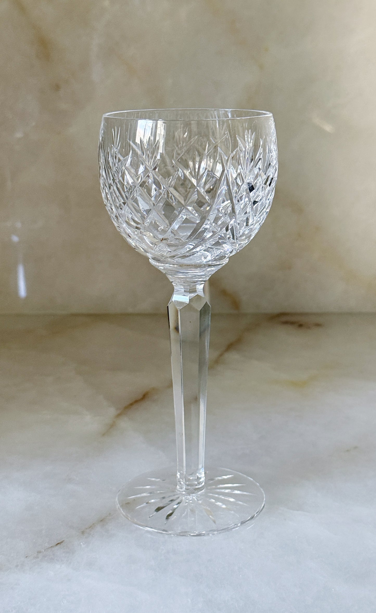 Vintage Waterford Donegal Cut Crystal Hock Wine Glasses – Set of 3