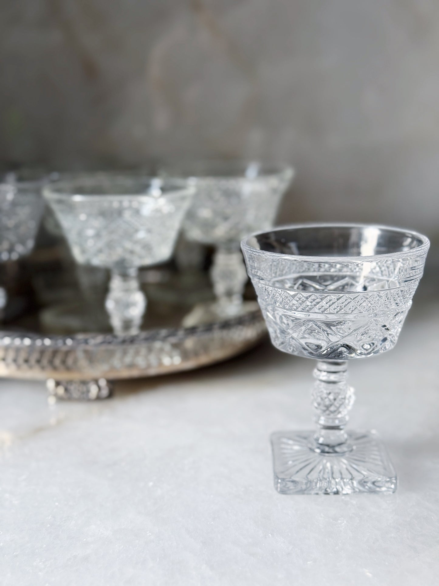 Set of Eight Vintage Champagne Coupes