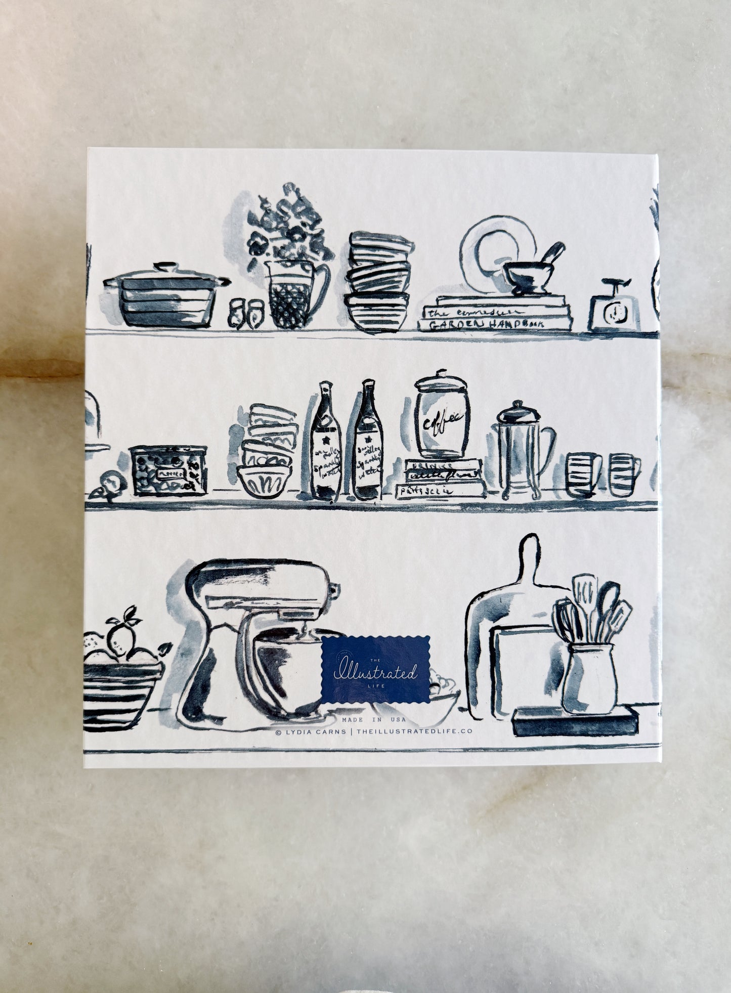 Navy & White Illustrated Recipe Binder