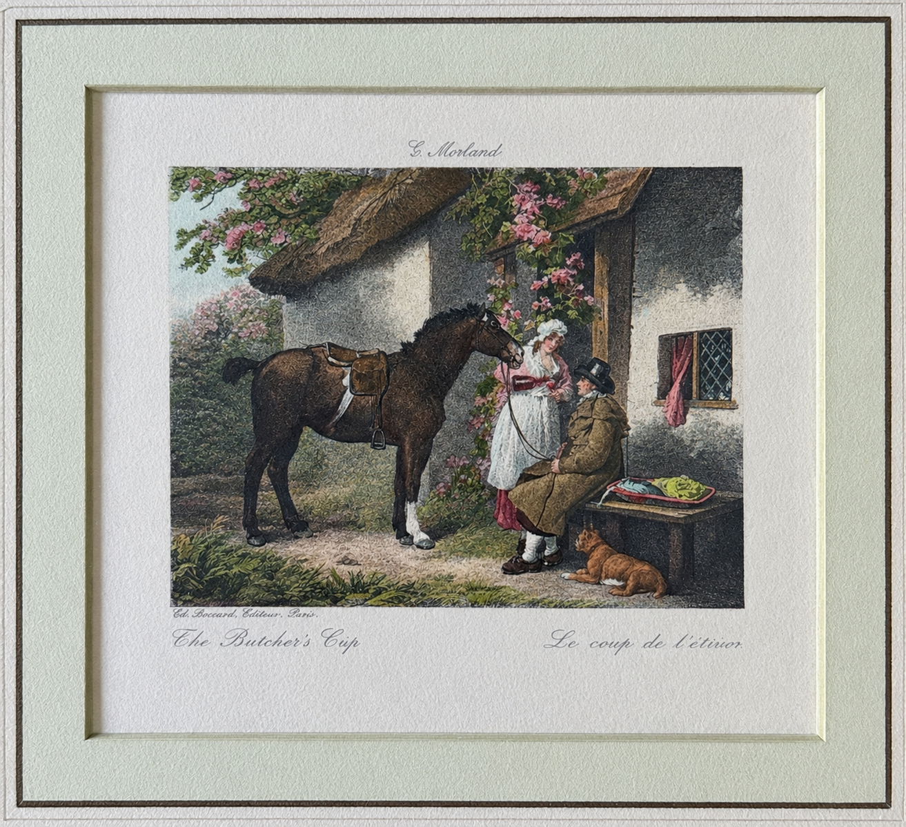 Vintage English Equestrian Prints in Gilt Frames — Pair