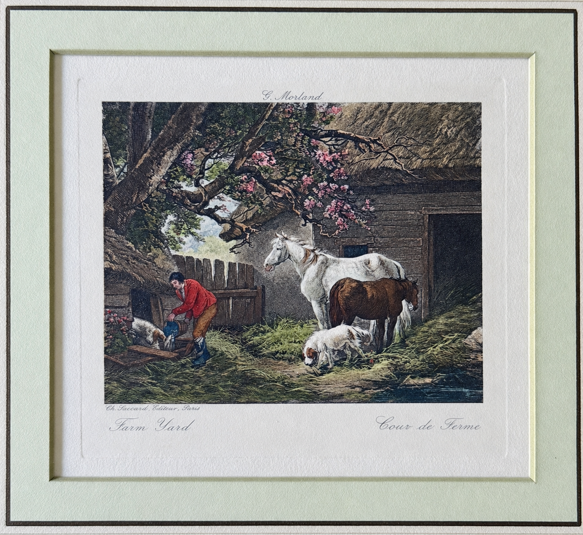 Vintage English Equestrian Prints in Gilt Frames — Pair