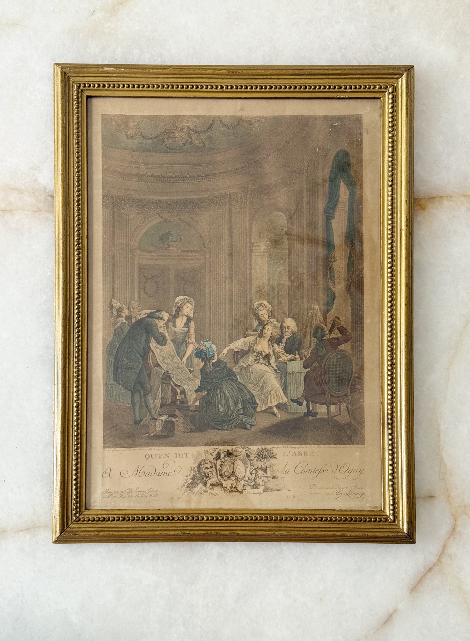 Qu'en Dit L' Abbe? - Antique Framed Art