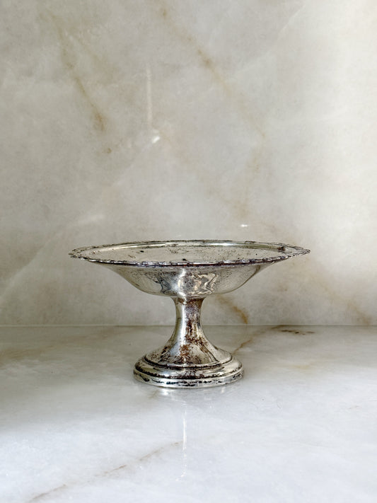 Vintage Silver Pedestal Compote Dish