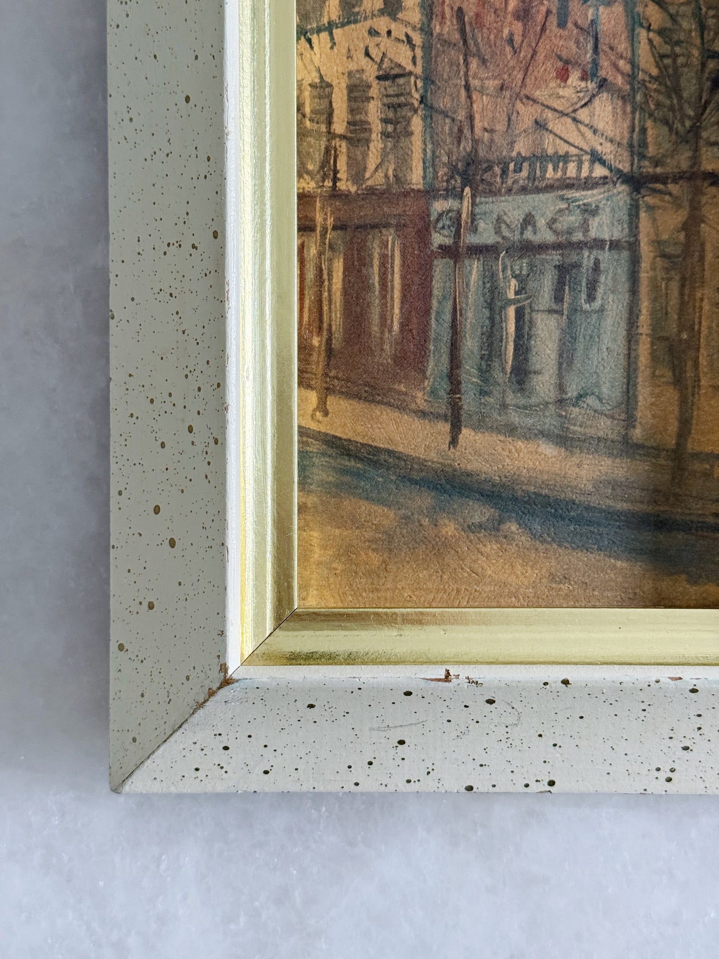 Vintage Mid-Century Framed Architectural Wall Art | Set of Two