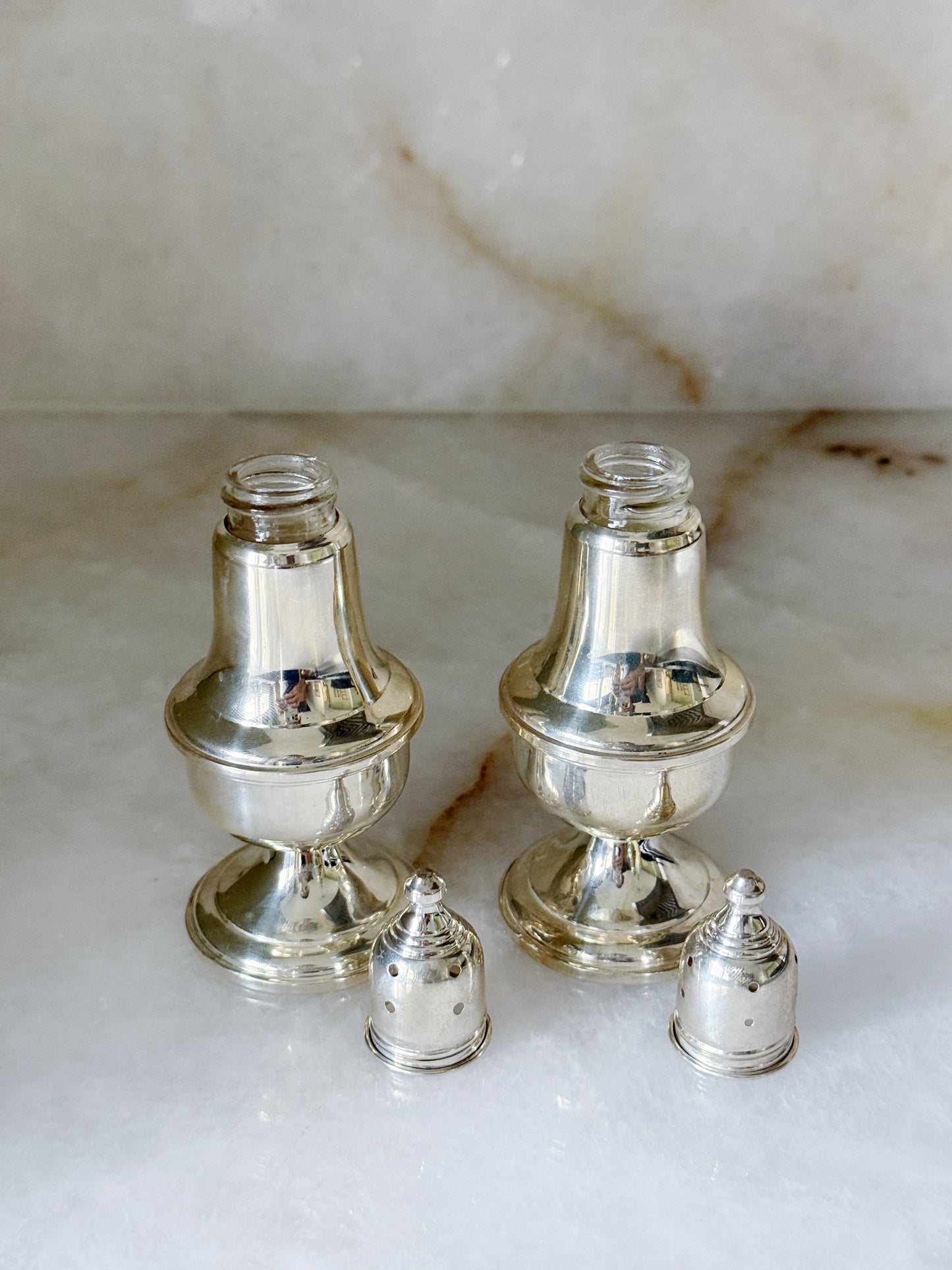 Vintage Sterling Silver Salt & Pepper Shakers